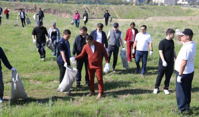 В Каратауском районе прошла акция чистоты в рамках программы «Таза Казахстан»
