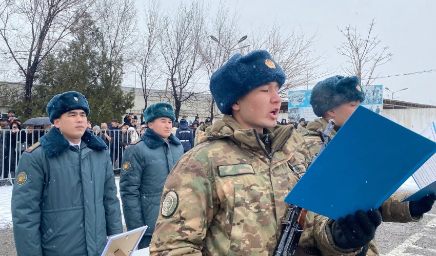 Қазақстан Ұлттық ұланының 6506 әскери бөлімінде жас сарбаздар ант қабылдады