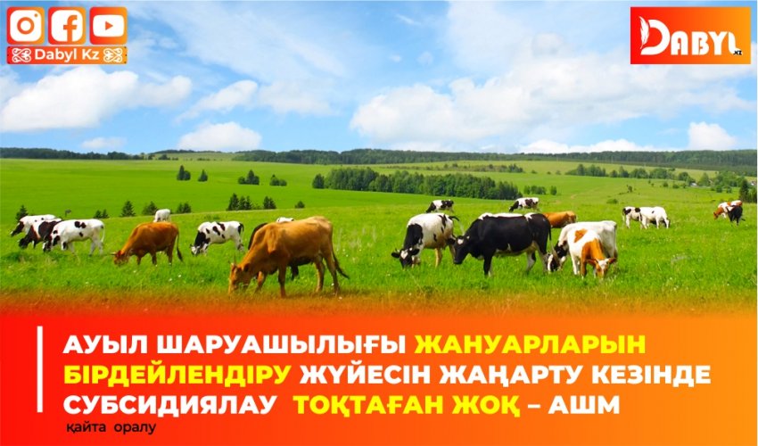 Ауыл шаруашылығы жануарларын бірдейлендіру жүйесін жаңарту кезінде субсидиялау тоқтаған жоқ – АШМ Қайта оралу