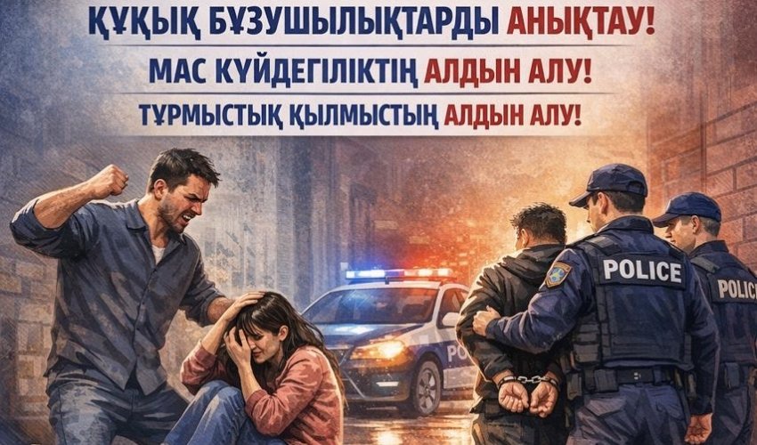 Шымкентте «Тұрмыс» жедел-профилактикалық іс-шарасы өтуде