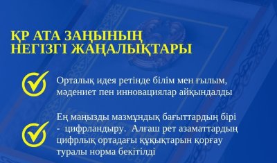 ҚАЗАҚСТАН РЕСПУБЛИКАСЫ КОНСТИТУЦИЯСЫНЫҢ НЕГІЗГІ ЖАҢАЛЫҚТАРЫ